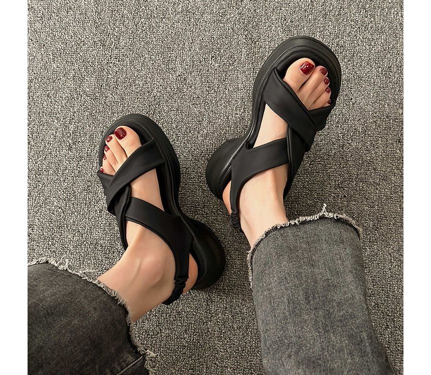 Sandals Knot Platform Slingback