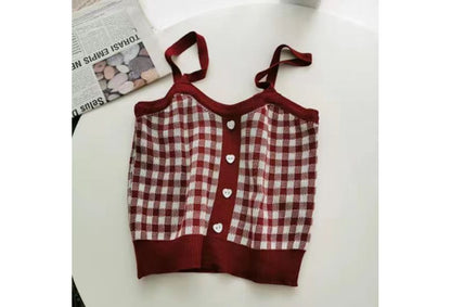 Plaid Cami Top