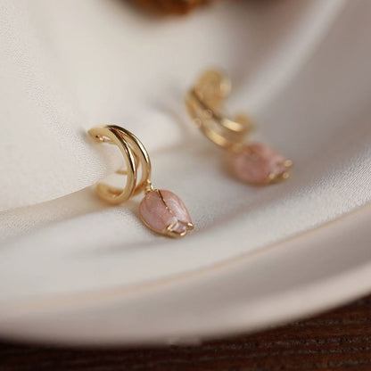 Earring Alloy Dangle Tulip
