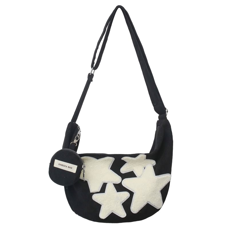 Pouch Star Crossbody Designs) Applique With Coin (Various Corduroy Purse Zipper