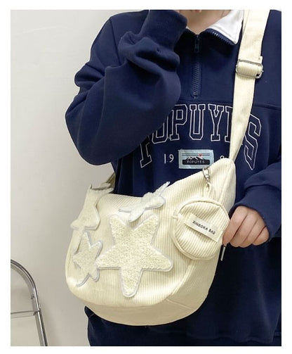 Pouch Star Crossbody Designs) Applique With Coin (Various Corduroy Purse Zipper