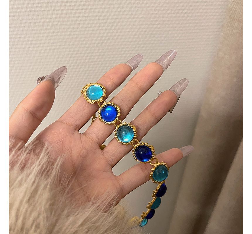 Alloy Choker Gemstone Faux