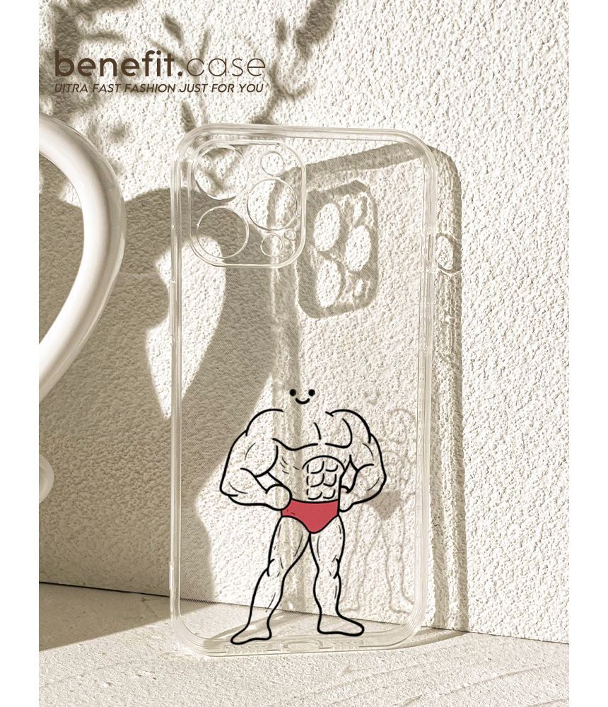 Muscle Man Transparent Phone Case
