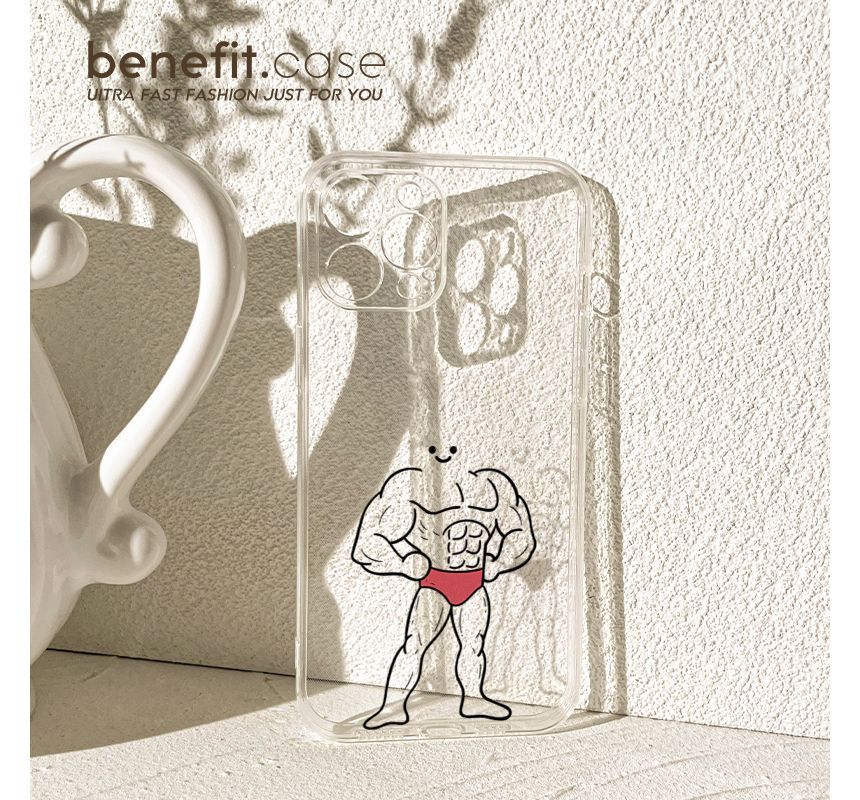 Muscle Man Transparent Phone Case