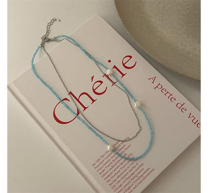 Pearl Choker Alloy Layered Faux