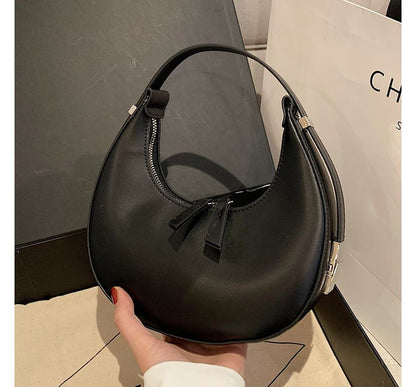 Faux Bag Shoulder Zip Leather