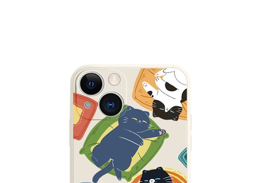 Sleeping Cat Print Phone Case