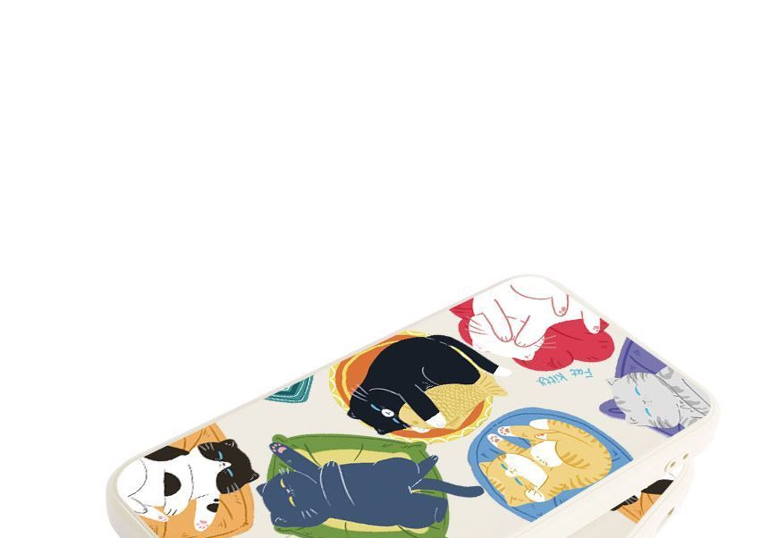 Sleeping Cat Print Phone Case