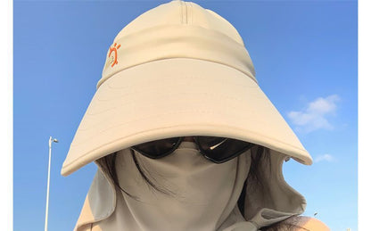 Face Hat Protection Sun Cover Lettering with