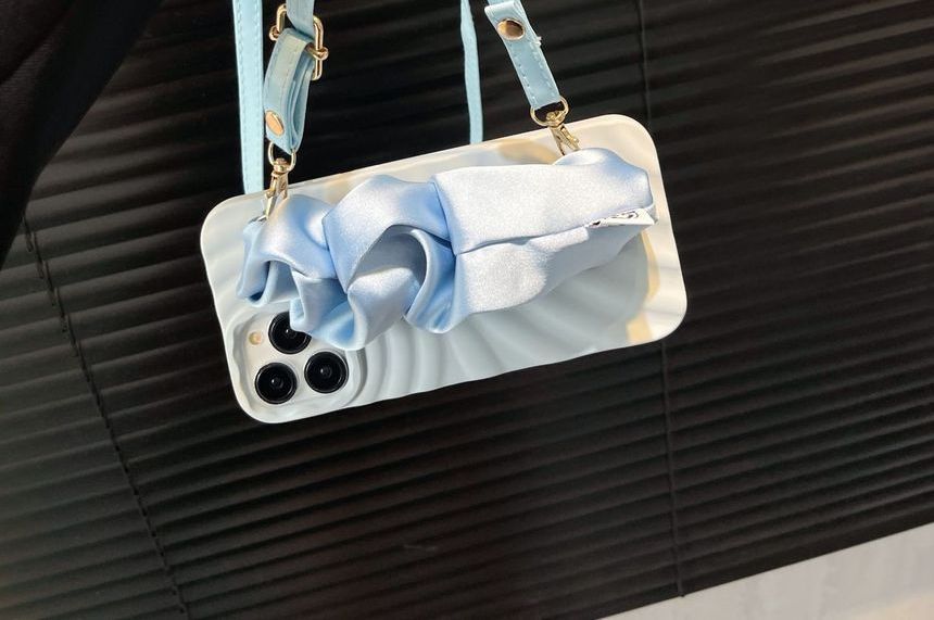 Shirred Fabric Strap Phone Case
