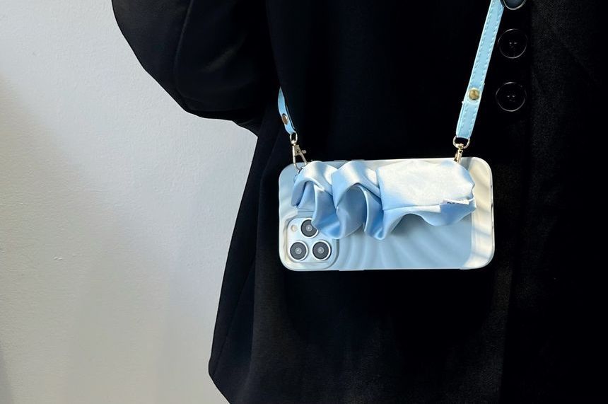 Shirred Fabric Strap Phone Case