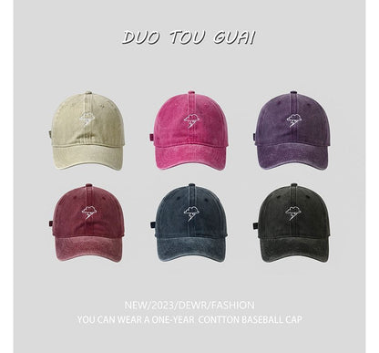 Lightning Baseball Embroidered Cap Cloud
