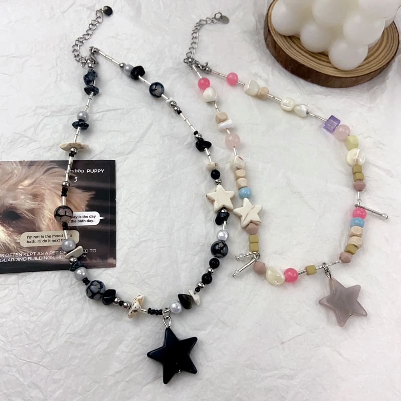 Sample Star Pendant Beaded Necklace