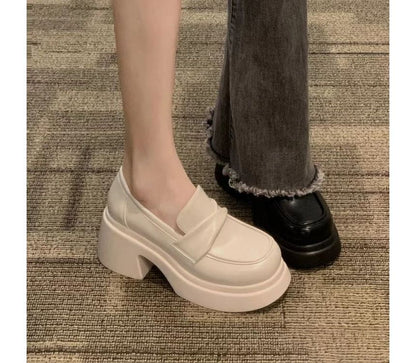Chunky Platform Loafers Heel