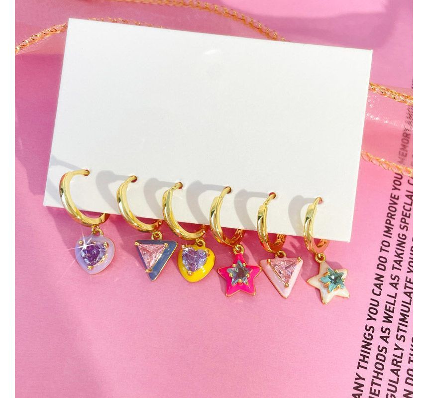6: Star (Various Dangle Earring of Set Designs) Alloy