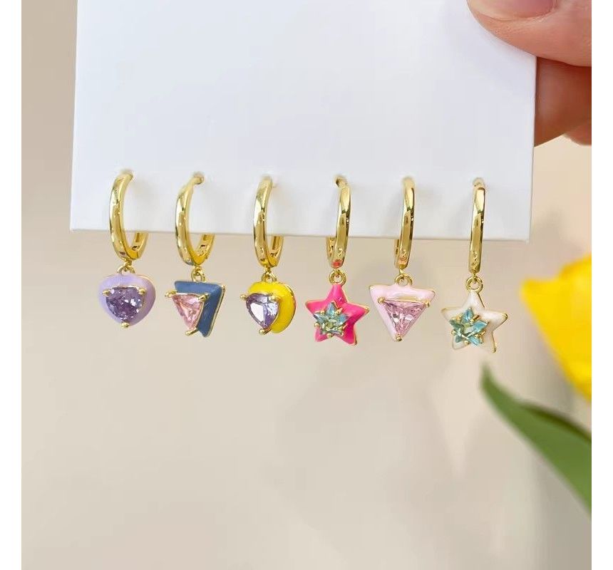 6: Star (Various Dangle Earring of Set Designs) Alloy