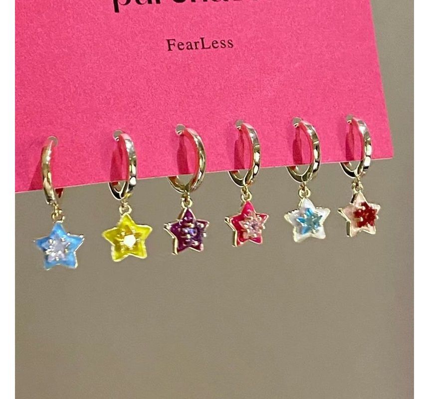 6: Star (Various Dangle Earring of Set Designs) Alloy