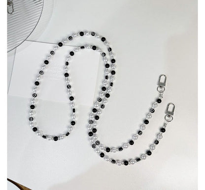 Strap Phone Smiley Pearl Faux