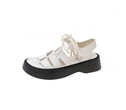 Gladiator Sandals Platform Lace-Up