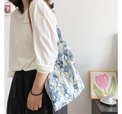 Crossbody Floral Tote Bag /