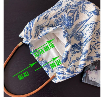 Crossbody Floral Tote Bag /