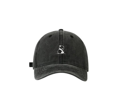 Baseball Embroidered Panda Cap