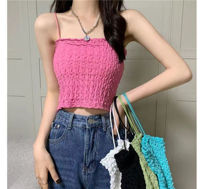 Cami Cropped Ruched Top