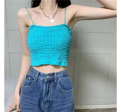 Cami Cropped Ruched Top