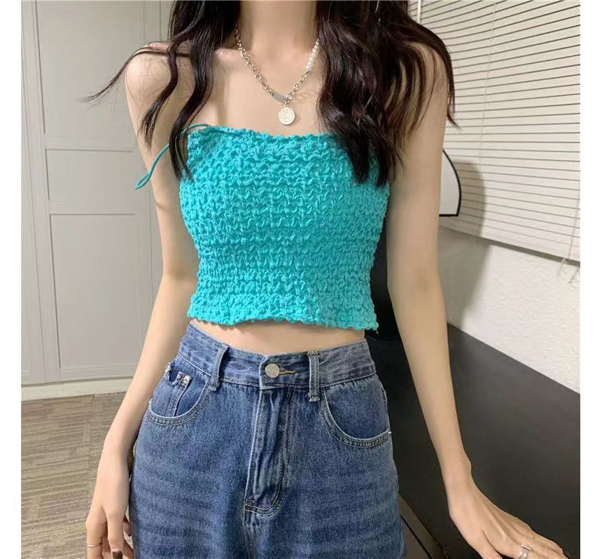 Cami Cropped Ruched Top