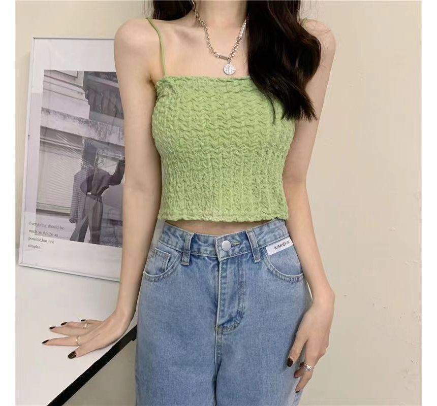 Cami Cropped Ruched Top