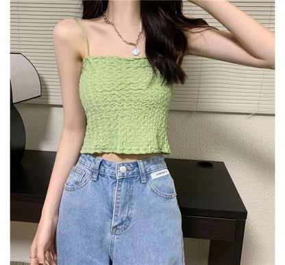 Cami Cropped Ruched Top
