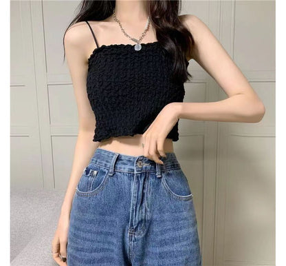 Cami Cropped Ruched Top