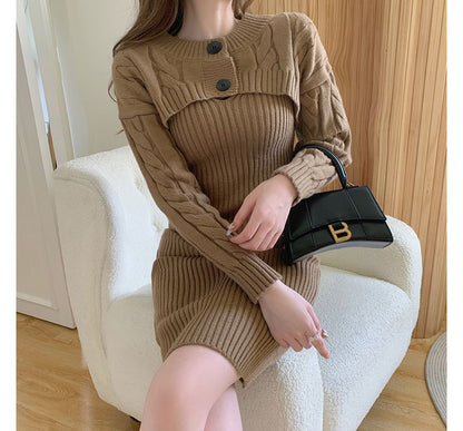 Plain Cropped Cardigan