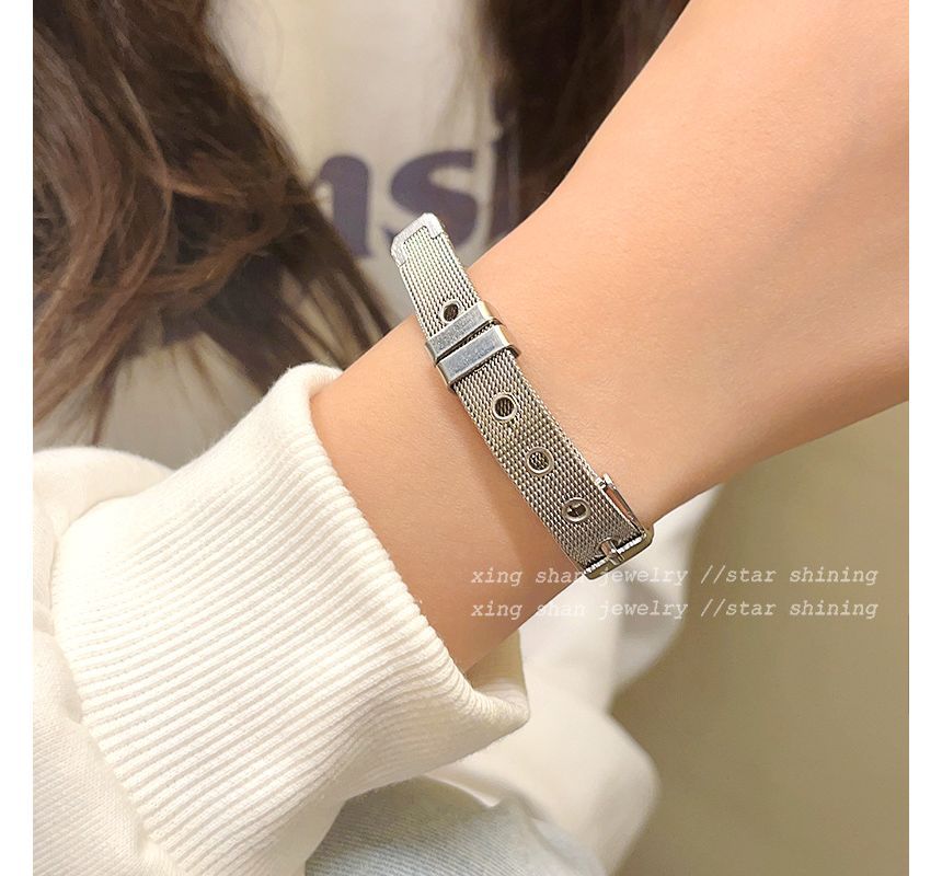/ Pendant Bracelet Buckled Leather Faux Alloy Star