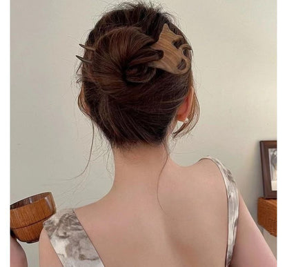 (Various Hair Stick Designs) Wooden Cat