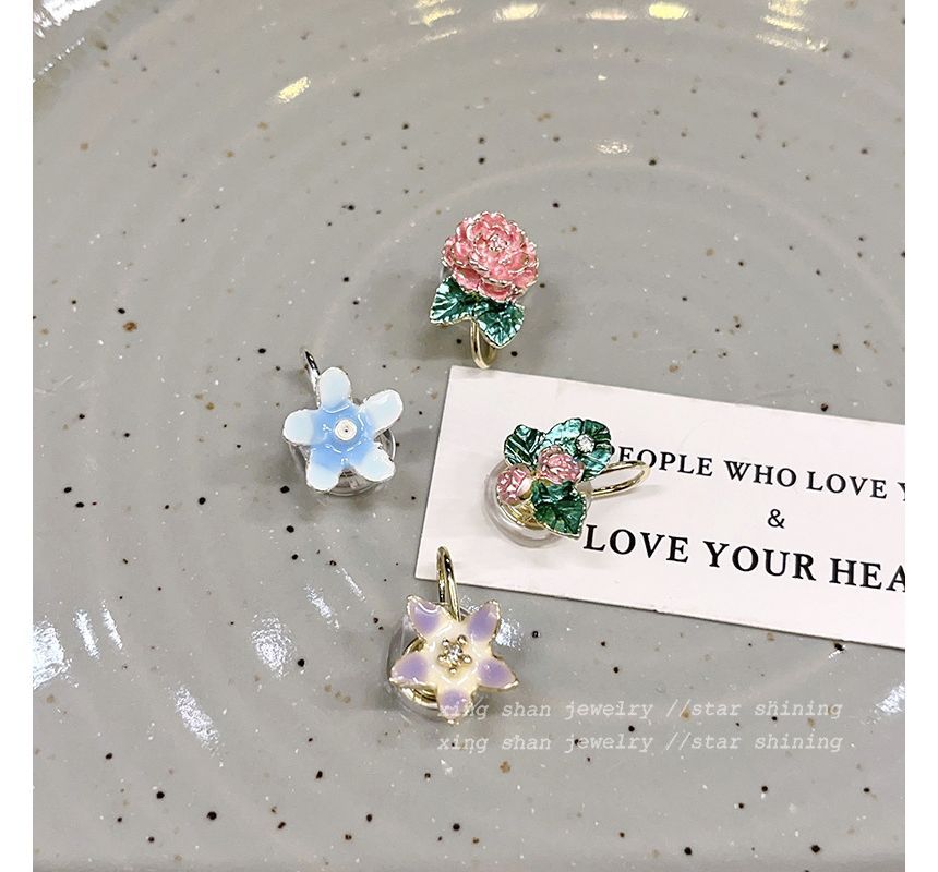4: (Various of Alloy Earring Designs) Floral Set