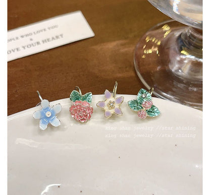 4: (Various of Alloy Earring Designs) Floral Set