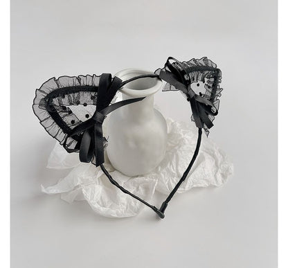 Lace Ear Headband Cat