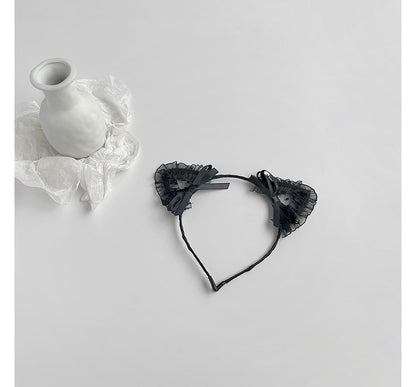 Lace Ear Headband Cat