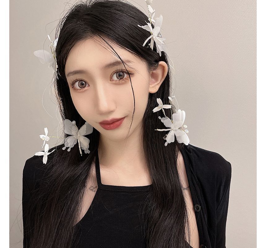 Wholesale Sample Butterfly Gemstone Hair Clip / Set