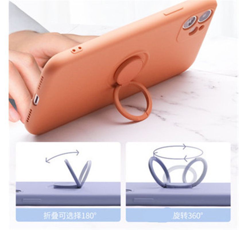 Plain Stand Ring Phone Case