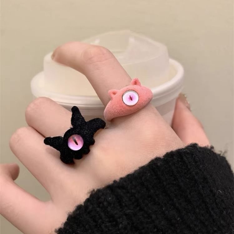 Sample Monster Flocking Alloy Open Ring (Various Designs)