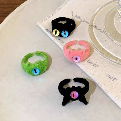 Sample Monster Flocking Alloy Open Ring (Various Designs)