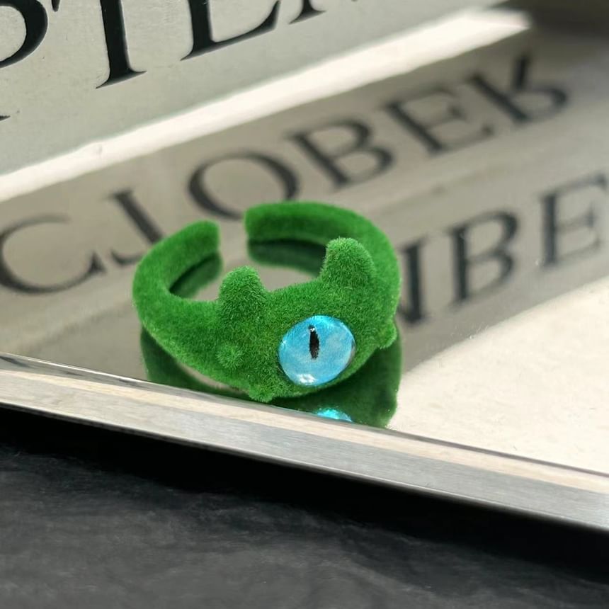 Sample Monster Flocking Alloy Open Ring (Various Designs)