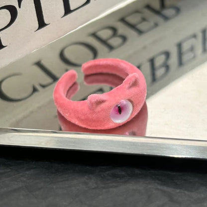 Sample Monster Flocking Alloy Open Ring (Various Designs)