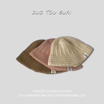Hat Knit Applique Bucket Lettering
