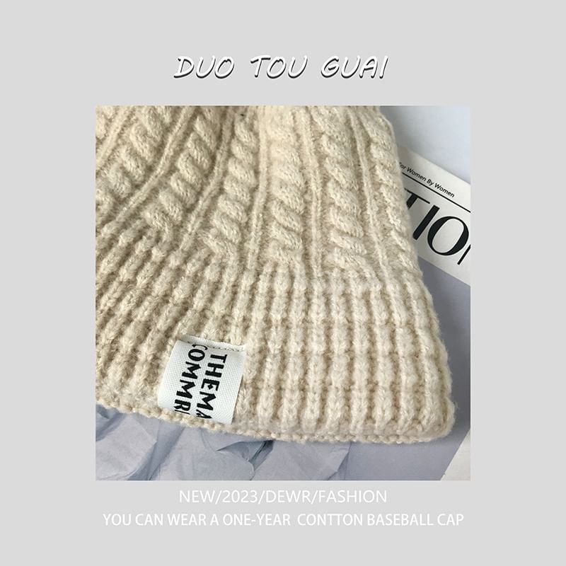 Hat Knit Applique Bucket Lettering