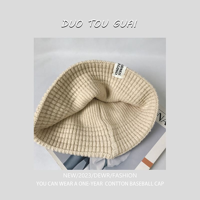 Hat Knit Applique Bucket Lettering
