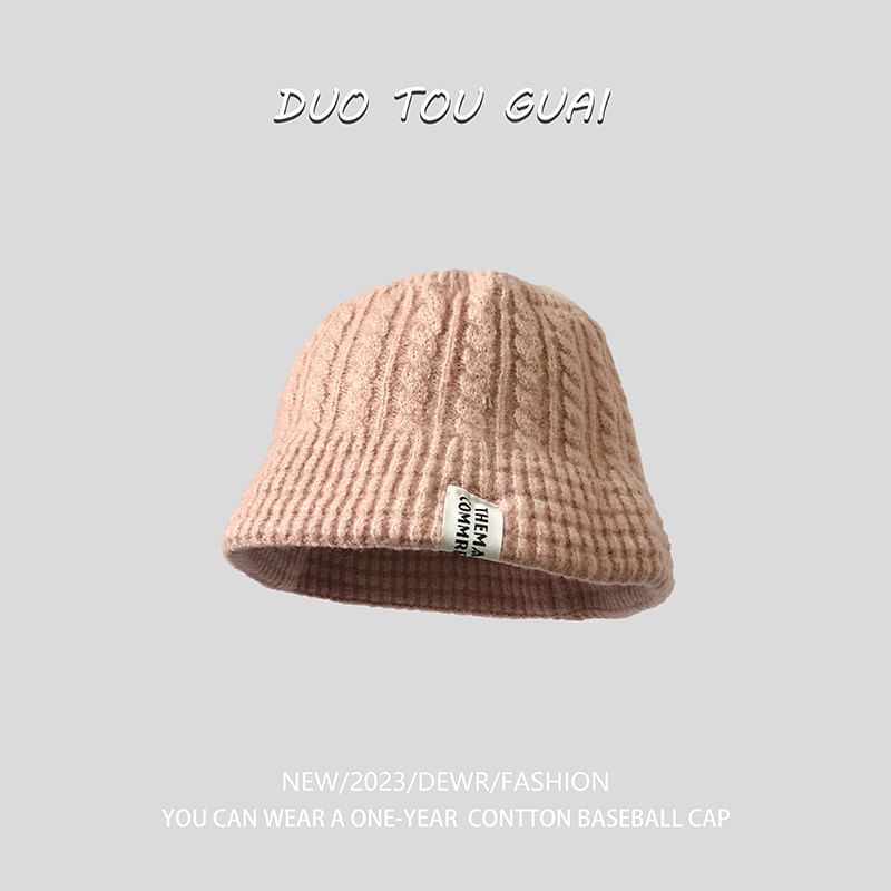 Hat Knit Applique Bucket Lettering