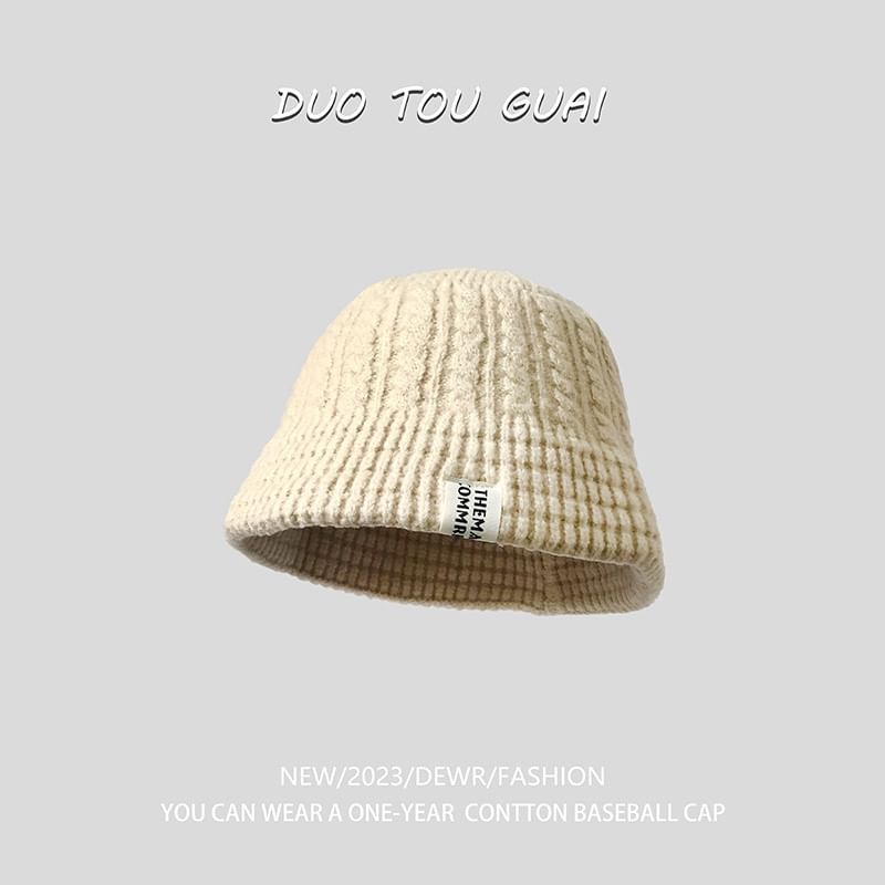 Hat Knit Applique Bucket Lettering